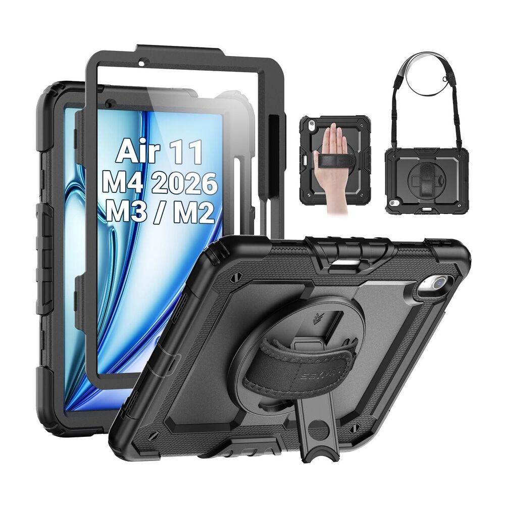 SEYMAC Case for iPad Air 11 Inch M4 / M3 / M2 (2026/2025 / 2024), Heavy Duty ...